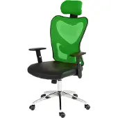 Generique Profi-Bürostuhl Atlanta, Chefsessel Drehstuhl Schreibtischstuhl, Kunstleder grün
