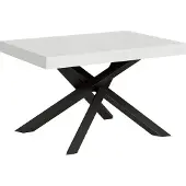 Itamoby Ausziehbarer Tisch 90x140/244 cm, Gestell Volantis, Esche weiß, Anthrazit