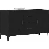 Syfax Sideboard Schwarz Eichen-Optik 100 x 36 x 60 cm Holzwerkstoff
