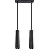 Sollux Pendelleuchte KARBON 2 schwarz 2xGU10 10W Aluminium 90x6.5x30cm