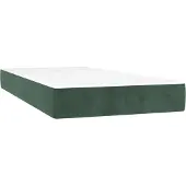 Syfax Taschenfederkernmatratze Mittel Dunkelgrün 80x220x20 cm Samt