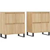 Syfax Sideboards 2 Stk. Sonoma-Eiche Holzwerkstoff