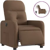 Syfax Relaxsessel Elektrisch Braun Stoff