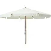 The Living Store Sonnenschirm mit Holzmast 330 cm Sandweiß