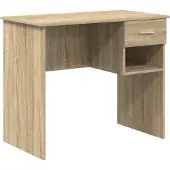 Syfax Schreibtisch Sonoma-Eiche 90 x 49 x 75 cm Holzwerkstoff