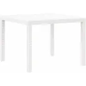 Syfax Gartentisch Weiß 100 x 100 x 73 cm Poly-Rattan