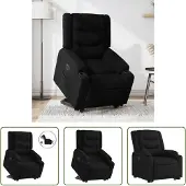 The Living Store Relaxsessel mit Aufstehhilfe Elektrisch Schwarz Stoff