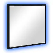 Syfax LED-Badezimmerspiegel Schwarz Eichen-Optik 40 x 37 x 8.5 cm