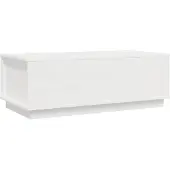 Syfax Couchtisch Weiß 100x50x35 cm Massivholz Kiefer