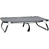 Syfax Hundebett 80 x 55 x 18 cm Stahl Hellgrau