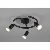 Meine Wunschleuchte Rondell 3 flammig LED Deckenspot mehrflammig Deckenstrahler Flurleuchte Schwarz