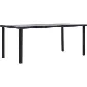 Syfax Esstisch Schwarz und Betongrau 200 x 100 x 75 cm MDF