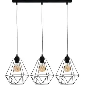 Milagro Pendelleuchte BASKET SCHWARZ 3xE27 Metallkäfig