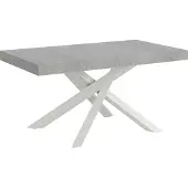 Itamoby Volantis Ausziehtisch 200/460x90 cm, Beine Beton weiß