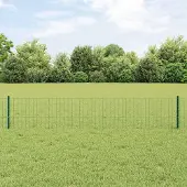 Syfax Euro-Zaun mit Pfosten 10 x 0,4 m PVC-beschichteter Stahl Grün