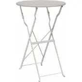 Syfax Bistrotisch Beige Ø 50 x 71 cm Pulverbeschichteter Stahl
