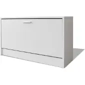 Syfax Schreibtisch mit Schublade und Schrank Weiß 100x40x73 cm