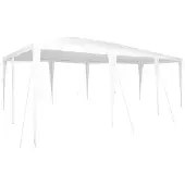 Syfax Party-Zelt Weiß 600 x 400 x 266 cm Polyethylen und Stahl