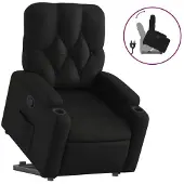 Sonstiges Relaxsessel mit Aufstehhilfe Schwarz Kunstleder