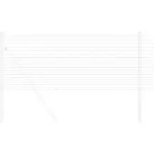 Syfax Doppelstabmattenzaun 2500 x 80 cm Silber