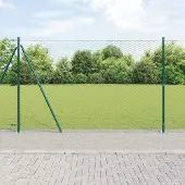 Syfax Sechseckzaun mit Betonsockel 10 x 1,5 m PVC-beschichteter Stahl
