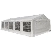 Ebuy24 Ruse Gartenparty Pavillon, Partyzelt 5x10 M, weiss.