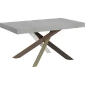Itamoby - Ausziehtisch 160/264x90 cm Volantis Zement Tischbeinein 4/C Farbkombination