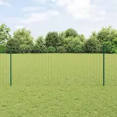 Syfax Euro-Zaun mit Pfosten 25 x 1 m PVC-beschichteter Stahl Grün