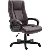 CLP Bürostuhl ergonomisch mit Rollen und Höhenverstellung, Chefsessel höhenverstellbar und Wippfunktion, rückenschonend, Drehstuhl Sparta, Farbe: braun