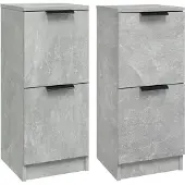 Syfax Sideboards 2 Stk. Betongrau 30x30x70 cm Holzwerkstoff