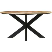 Syfax Esstisch Ø150x76 cm Massives Raues Mangoholz