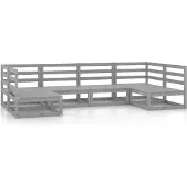 Syfax 6-tlg. Garten-Lounge-Set Massivholz Kiefer