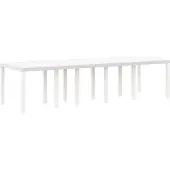 Syfax Gartentisch Weiß 300 x 100 x 73 cm Poly-Rattan