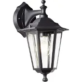 Brilliant Außenwandleuchte Carleen, hängend, schwarz, Metall, Glas
