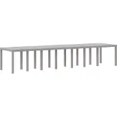 Syfax Gartentisch Hellgrau 400 x 100 x 73 cm Poly-Rattan