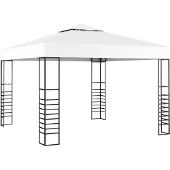 The Living Store Gartenpavillon 3×3 m Weiß