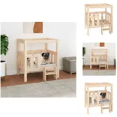 vidaXL Hundebett 65,5x43x70 cm Massivholz Kiefer - Hundebetten