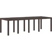 Syfax Gartentisch Braun 250 x 100 x 73 cm Poly-Rattan