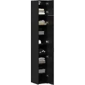 Syfax Lagerschrank mit Regalen Schwarz Eichen-Optik Holzwerkstoff