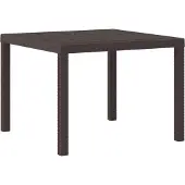 Syfax Gartentisch Braun 100 x 100 x 73 cm Poly-Rattan