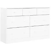 Syfax Kommode ALTA Weiß 112x35x73 cm Massivholz Kiefer