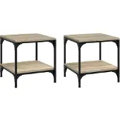 Syfax Beistelltische 2 Stk. Sonoma-Eiche 40x40x40 cm Holzwerkstoff