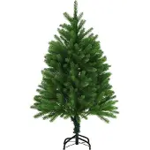 The Living Store Künstlicher Weihnachtsbaum Naturgetreue Nadeln 120 cm Grün