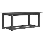 Syfax Couchtisch Grau 110x55x45 cm Massivholz Kiefer