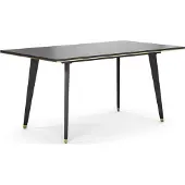 Vicco Esstisch Goldamo Schwarz 160-200 x 90 cm Ausziehbar, Model 53020