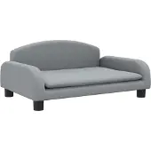 Syfax Hundebett Hellgrau 70x45x30 cm Stoff