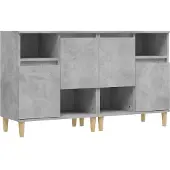 Syfax Sideboards 2 Stk. Betongrau 60x35x70 cm Holzwerkstoff