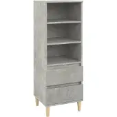 Syfax Highboard Betongrau 40x36x110 cm Holzwerkstoff