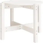 Syfax Couchtisch Weiß Ø 62,5x45 cm Massivholz Kiefer