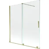 Mexen Velar Badewannen-Paravent, 2-flügelig, schiebbar, 150 x 150 cm, transparent, gold - 896-150-000-01-50